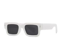 KTUCN Retro Men Square Sunglasses For Women Vintage Rivet Designer Sun Glasses Fashion Shades UV400 Eyeglasses,white black,HFA,001