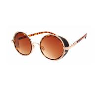 KTUCN Retro Steampunk Sunglasses Men Women Round Metal Shields Sun Glasses Fashion Eyewear Mirror Lens UV400,9,BH01