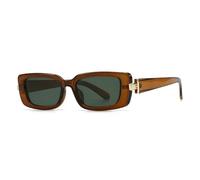 KTUCN Retro trend narrow sunglasses,Coffee,BH01