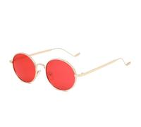 KTUCN Round Steam Punk Vintage Sunglasses Men Women Fashion Shades UV400 Vintage Glasses,C5Red,BH01