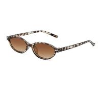 KTUCN Small Oval Women's Sunglasses Fashion Leopard Brown Glasses Female Retro Colorful Shade Eyeglass,White Leopard Print,BH01