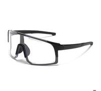 KTUCN Sports Wrap Around Sunglasses For Women Men Large One Piece Sun Shades For Cycling Fishing Skiing Fashion Sun Glasses UV400, Black Clear,12.2cm