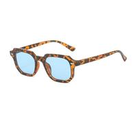 KTUCN Striped Temples Round Rivet Sunglasses UV 400 Protection Retro Polygonal Frame Sun Glasses Vintage Driving Shades,9,14.5