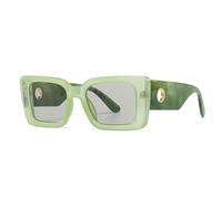 KTUCN Sunglasses Women Large Size Retro Shades Popular Outdoors Rectangle Glasses Frame Uv400,C2GreenGrey,BH01
