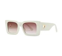 KTUCN Sunglasses Women Large Size Retro Shades Popular Outdoors Rectangle Glasses Frame Uv400,C8BeigeTea,BH01