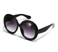 KTUCN Vintage Big Round Women Men Sunglasses Oversized Gradient Sun Glasses Male Fashion Mirror Shades,h,Gradient Grey