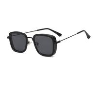 KTUCN Vintage Metal Steampunk Sunglasses Men Women Sun Glasses For Men Women Stylish Retro Shades Male Female UV400,black gray,BH01