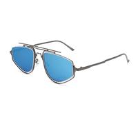 KTUCN Vintage Steampunk Polygon Sunglasses Men 2025 Metal Frame Steampunk Shades Double Beam Trendy Eyewear For Women,C3GunBlue,HFA,001