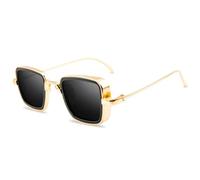 KTUCN Vintage Steampunk Sunglasses Men 2025 Retro Metal Eyewear Trendy Sun Glasses Shades For Women,2,Gold,Gray,BH01