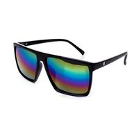 KTUCN Vintage Steampunk Sunglasses Mens All Black Coated Sunglasses Womens Retro Eyewear,HD6,BH01