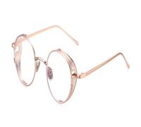 KTUCN Womens retro steampunk sunglasses side shields gold metal mens retro round sunglasses mens hollow uv400,rose gold with clear,C