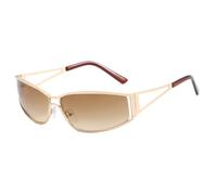 KTUCN Y2k Sunglasses Gradient Goggle Sun Glasses Steampunk Glasses Shades,