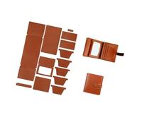 KTUXZCI Craft Unique with DIY Leather Wallet Set, Brown, 9.5x1.8x11cm | Handmade Woven Bags Craft Exercises Mens Purse Making Supplies Materials For Adults