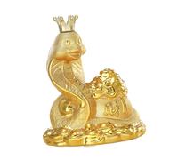KTUXZCI Enigmatic Snake Piggy Bank Exceptional Storage Solutions Beautiful Organizing Kit Home Office Spaces Offices Ceramic Statue Figurine Home Office, Golden, 20x16x23cm