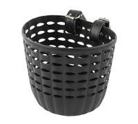 KTUXZCI Lightweight Kids Bike Basket Children’s Bicycle Basket Wicker Carrier Easy Access Storage Children's Bicycle Features Classic Front Bike For Kids With Leather Straps, gray, 17.5x13.5x15cm