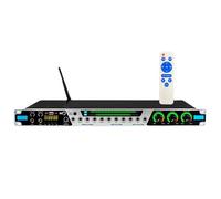 KTV Digital Pre-stage Effector, Anti-howling Audio Processor, Karaoke Mixer Reverberator, with Remote Control, USB MP3 Bluetooth Optical Input, for Stage,Church, Performance