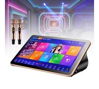 KTV Karaoke Player, Karaoke Play with 18.5 inch LED Capacitive Touch Screen and Professional Wireless Microphone, Cloud Update Download Songs,Black-2TB