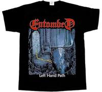 KTVB0A Entombed Left Hand Path'90 Nihilist Short - Long Sleeve New Black T-Shirt(X-Large)