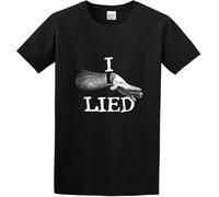KTVB0A ERSAN Men's Commando Arnold I Lied Funny Quote Movie T-Shirt Print Tees T Shirt O Neck(Small)