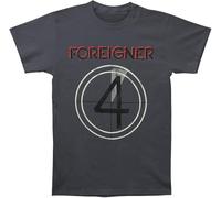 KTVB0A Foreigner Men's 4 Slim Fit T-Shirt Grey(Large)