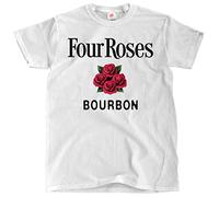KTVB0A Four Roses Bourbon Whiskey White T-Shirt (Small)