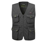 KTWOLEN Mens Dog Handler Vest Fishing Vest Hunting Gardening Gilet Photographers Lightweight Waistcoats Multi Pockets Sleeveless Jacket Gillette, Green, XL