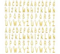ktxaby 130 Pcs 5 Sets A-Z Alphabet Letter Charms,Gold Alloy Metal Spacer Beads,Slide Glitter Pendants for DIY Jewelry Craft Bracelet Making Wristbands Necklace Chokers Keychain