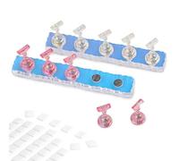 ktxaby 2 Sets Nail Stand Display,Magnetic Nail Practice Holder,Acrylic Nail Tip Display Stand with 96 Pcs Reusable Sticky Putty,for Fingernail DIY Display Painting Nails