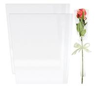 Ktxaby 200Pcs Single Rose Sleeve Bouquet Bags,Plastic Translucent Single Flower Wrapping Floral Packaging Bags for Birthday,Valentines Day,Graduation,Wedding,Mother's Day Gifts