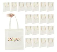 ktxaby 20Pcs 35 x 40cm Cotton Bags Sublimation Large Tote Bags,Blank Canvas Tote Bag,Plain Tote Bag, Bulk Canvas Tote Bags