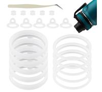 ktxaby 21Pcs Water Bottle Gaskets Replacement for Thermoflask 24/32/40/64oz,Silicone Seal O Ring Compatible with Tweezers Leak Proof Seal for Hydroflask and takeya,Chug Lid,Bottle Lids,Chug Spout