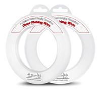 ktxaby 2Pcs 0.45 mm Clear Fishing Wire 230 m Invisible Fishing Line Wire Nylon String Supports 43 Pound for Hanging Balloon Garland Picture Decorations Jewelry Making Beading Threads Cords