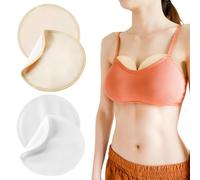 ktxaby 4 PCS Castor Oil Pack Wrap,White+Khaki Castor Oil Pack for Breast,Reusable Organic Castor Oil Pack Wrap,Soft Breast Pads for Relaxing Sleeping (Oil Not Included)