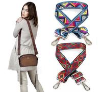 ktxaby Adjustable Handbag Shoulder Straps, 2PCS Wide Strap with Diamond Pattern, Polyester Material, Colorful Style, for DIY Bags, Crossbody, Tote Bags, Handbag Modification
