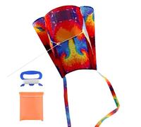 ktxaby Colorful Pocket Kite,Easy FlyerKite with Long Tail and String Line,Not Need to Assemble,Beach Game and Outdoor Activity for Beginners, Kids and Adults(Style 1)