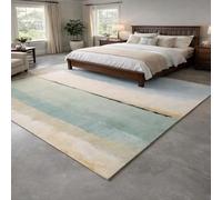 KTYUTJDH Area Rug,Abstract Blue, Beige, Yellow, Black, Green,Rectangular 70 x 140 cm, Throw Rugs Living Room Laundry Kitchen Runner Floor Mat Hallway Carpet