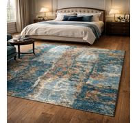 KTYUTJDH Area Rug,Abstract Blue, Brown, White, Rectangular 130 x 200 cm, Washable Rugs Living Room Bedroom Carpet Floor protection Home Decor