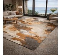 KTYUTJDH Area Rug,Abstract Brown, Gray, White, Beige, Rectangular 130 x 200 cm, Washable Rugs Living Room Bedroom Carpet Floor protection Home Decor