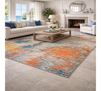 KTYUTJDH Area Rug,Abstract Modern Gray, Blue, Orange, Yellow, White, Rectangular 130 x 200 cm, Washable Rugs Living Room Bedroom Carpet Floor protection Home Decor