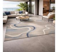 KTYUTJDH Area Rug,Abstract Modern Gray, Blue, White, Rectangular 130 x 200 cm, Washable Rugs Living Room Bedroom Carpet Floor protection Home Decor