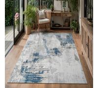 KTYUTJDH Area Rug,Abstract Modern White, Gray, Blue, Rectangular 180 x 240 cm, Large Soft Rugs Art Deco Home Office Living Dining Room Bedroom Carpets