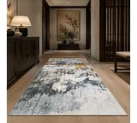 KTYUTJDH Area Rug,Abstract, Vintage White Gray Brown Orange, Rectangular 180 x 240 cm, Large Soft Rugs Art Deco Home Office Living Dining Room Bedroom Carpets