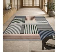 KTYUTJDH Area Rug,Geometric Green, Blue, Beige, Brown, White, Rectangular 130 x 200 cm, Washable Rugs Living Room Bedroom Carpet Floor protection Home Decor