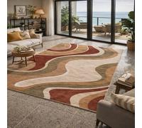 KTYUTJDH Area Rug,Modern Abstract Beige, Brown, Red, Green, Rectangular 130 x 200 cm, Washable Rugs Living Room Bedroom Carpet Floor protection Home Decor