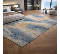 KTYUTJDH Area Rug,Modern Abstract Blue, Gray, Beige, White, Rectangular 130 x 200 cm, Washable Rugs Living Room Bedroom Carpet Floor protection Home Decor
