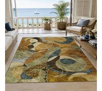 KTYUTJDH Area Rug,Modern Abstract Brown Green Blue Beige Yellow, Rectangular 180 x 240 cm, Large Soft Rugs Art Deco Home Office Living Dining Room Bedroom Carpets