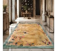 KTYUTJDH Area Rug,Modern Abstract Floral Beige, Pink, Purple, Red, Blue, Green, Rectangular 160 x 220 cm, Large Rugs Living Room Carpet for Bedroom Accessories Aesthetic Decor