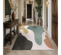 KTYUTJDH Area Rug,Modern Abstract Green, Beige, Gray, Taupe, Rectangular 180 x 240 cm, Large Soft Rugs Art Deco Home Office Living Dining Room Bedroom Carpets