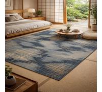 KTYUTJDH Area Rug,Modern, Geometric, Abstract Blue, Gray, Yellow, Rectangular 130 x 200 cm, Washable Rugs Living Room Bedroom Carpet Floor protection Home Decor