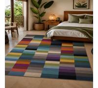 KTYUTJDH Area Rug,Modern Geometric Colorful, Rectangular 180 x 240 cm, Large Soft Rugs Art Deco Home Office Living Dining Room Bedroom Carpets